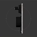 Electrical Control Device With Wooden Base Two Black Knob Switches And Meter Gauge
