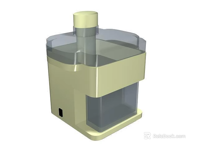 Yellow Daily Electrical Appliance With Transparent Lid Transparent Container And Cylindrical Top For Household Use 3d model 