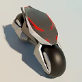 Futuristic Modern Motorcycle With Geometric Body Design Red Accents And Black Wheels