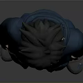 3D Character Model Of Boy In Dark Blue Jacket Gray Shirt Blue Pants Gray Shoes