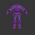 Blue Armored Mech Warrior With Humanoid Mechanical Structure And Detailed Design