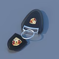 Black Porsche Car Key Case With Logo And Open Cover Design Accessory
