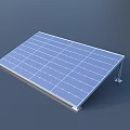 Blue Solar Panel With Metal Frame And Support Bracket For Installation 3d model