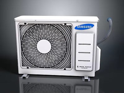 Samsung Efficient Outdoor Air Conditioner Unit With Modern Cooling System 3d model