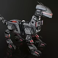 Smart Machine Dinosaur Robot With Metallic Body Mechanical Joints And Futuristic Design