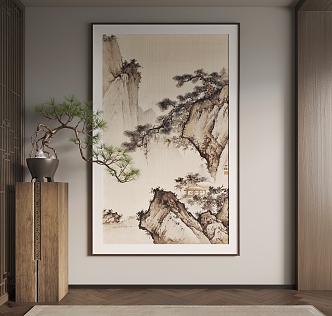 New Chinese Hanging Paintings Chinese Hanging Paintings 3d model