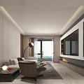 Modern Light Luxury Living And Dining Room Interior Design With Cozy Neutral Tone Furnishings
