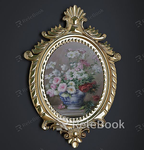 European-style Photo Frame Classical Carved Mirror Photo Frame model