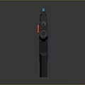 Futuristic Sci Fi Weapon Black Red Accents Tactical Scope And Modern Design