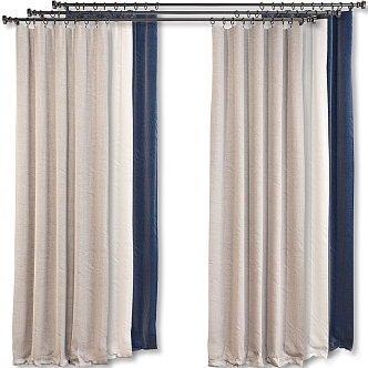 Curtain draw 3d model