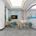 Modern Dental Clinic Interior With Reception Desk Waiting Area Bookshelves And Marble Floor