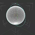 Blue Earth Globe with Orbit Line and Small Dot on Black Background