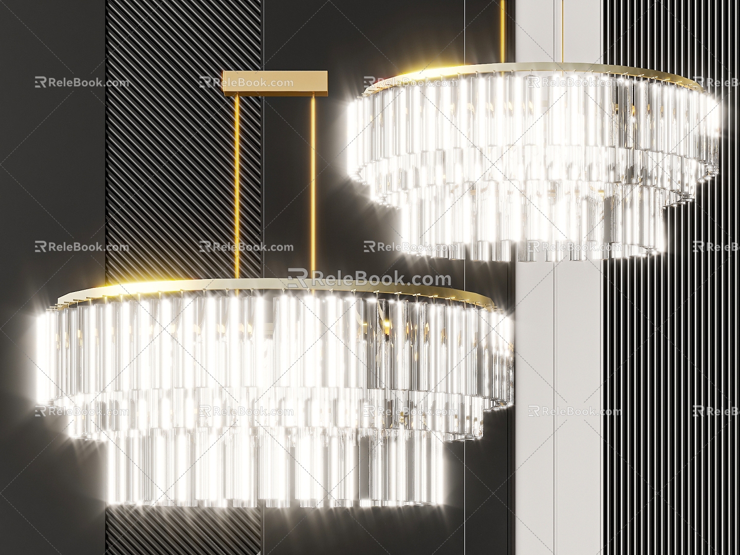 Crystal chandelier 3d model