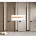 Multiple Elegant Modern Swing Doors With Light Wood Finish And Sleek Handles In Interior