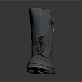 Gray High Top Boots With Yellow Inner And Textured Sole For Daily Use
