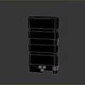 Sleek Modern PC Case With Metal Finish Cooling Vents And Stand Base