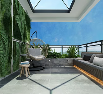 Modern Balcony 3d model