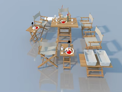 Ornaments scene 3d model