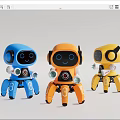 Modern robot ornaments 3d model