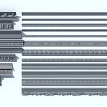 Various Decorative Plaster Moldings With Intricate Patterns For Interior Design 3d model