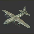 Space Themed Aircraft Model With Camouflage Paint Four Propellers And Wing Markings