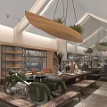 Loft Style Boutique Store With White Furniture Wooden Floors And Open Layout