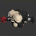 Futuristic Game and Movie Character with Blonde Hair Black Outfit Red Accents and Mechanical Legs