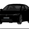 White Volkswagen Electric Car With Sleek Modern Design Front Rear View