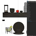 Modern Tableware Kitchen Tableware Combination 3d model