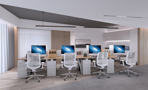 Modern office area 3d model