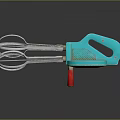 Commercial Electric Hand Mixer With Stainless Steel Beaters And Blue Handle