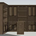 Wooden Wine Cabinet Design With Multiple Shelves And Wine Racks Storage
