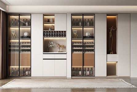 Modern Wine Cabinet 3d model