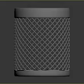 Modern Metal Mesh Trash Can With Black Rim Base For Home Office Use