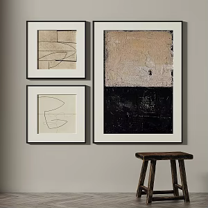 Light Luxury Vintage Decorative Painting 3d model