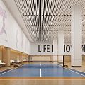 Modern Basketball Hall Badminton Hall 3d model