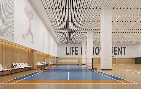 Modern Basketball Hall Badminton Hall 3d model