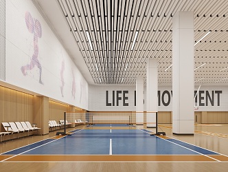 Modern Basketball Hall Badminton Hall 3d model