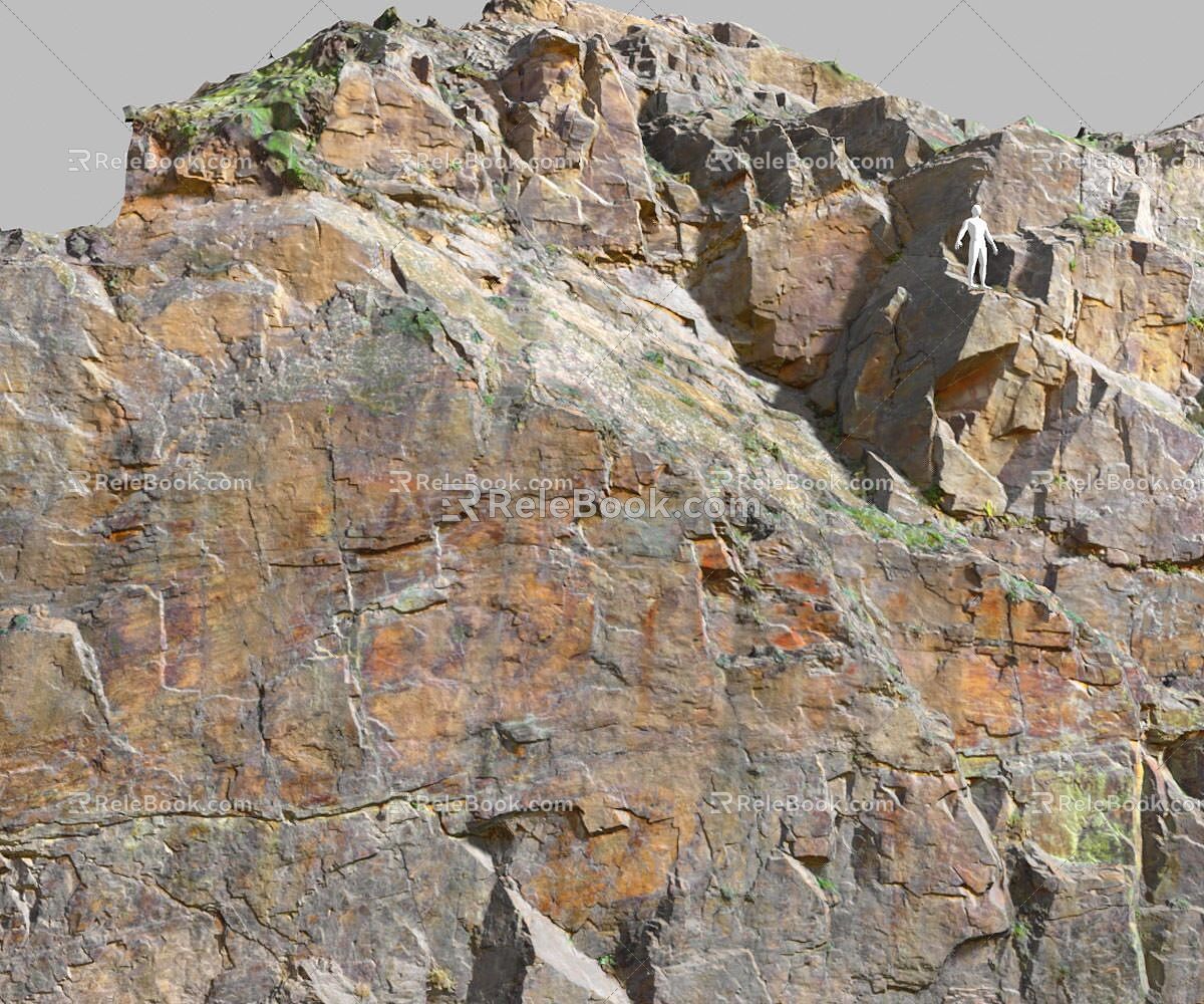 Modern Rock Stone Mountain Boulders 3d model