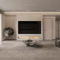 Modern Minimalist Open Living And Dining Interior With Sleek Custom Storage Cabinets And Comfortable Sofa