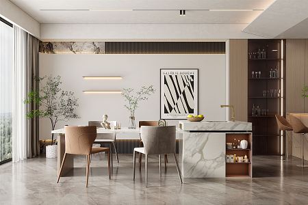 Modern Restaurant Home Restaurant 3d model