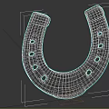 Sturdy Metal Horseshoe Hardware Tool With Multiple Holes For Hoof Protection