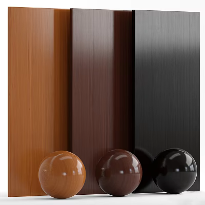Wood Grain Wall Panels With Brown Dark Brown And Black Colors For Interior Design 3d model