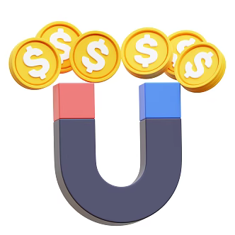 Modern Gold Coin Magnet Currency Cartoon Gold Coin 3d model