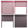 Various Colored Roller Shutters Featuring Solid And Grid Design Patterns