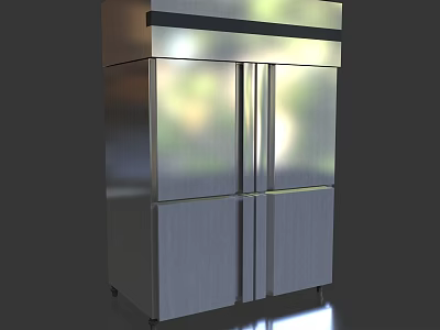 Sleek Modern Stainless Steel Double Door Kitchen Appliance For Home Kitchens 3d model