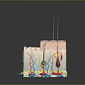 Medical Device 3D Anatomical Skin Structure Model with Layers and Vascular Nerves