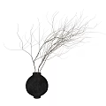 Dried Ornaments of Wind Pottery Pot 3d model