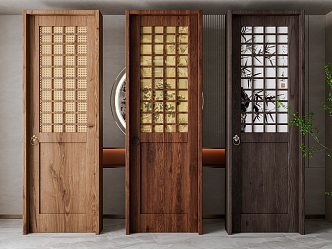 New Chinese style single door combination 3d model