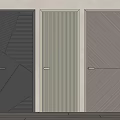 Stylish Hinged Doors in Different Colors with Geometric Vertical and Diagonal Patterns